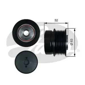 GATES OAP7187 Шкив генератора Land Rover Discovery IV 2009-2012