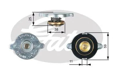 GATES RC122 Крышка радиатора