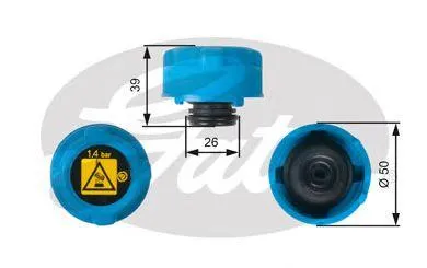 GATES RC216 Крышка расширительного бачка