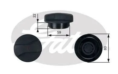 GATES RC245 Крышка расширительного бачка