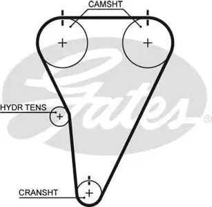 GATES T215 Ремень ГРМ 143x254H Lexus GS300 93>GS430 97>, Toyota Supra 3.0T 24V 93-97