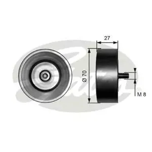 GATES T36294 Ролик обводной BMW E46,E60,E61 E66E65X3X5 2.0-3.0DTDCDXD 01>