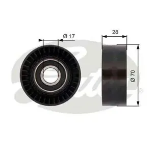 GATES T36379 Ролик руч.ремня