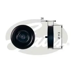 GATES T36411 Ролик натяжной Hyundai Accent Getz Santa Fe Tucson 99>