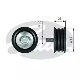 GATES T36443 Натяжитель поликлин.ремня с роликом 7803-21543