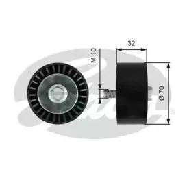 GATES T36748 Ролик ремня приводного Opel GM 2.0D2.2D 10-