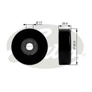 GATES T38001 Ролик обводной ремня генератора Buick , Chevrolet , Chrysler , Ford USA