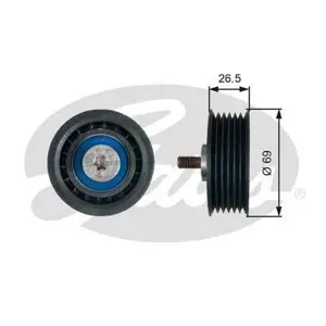 GATES T38099 Ролик обводной MB W203 2.0CDi-2.7CDi, Audi A4A6 2.5TDi 98>