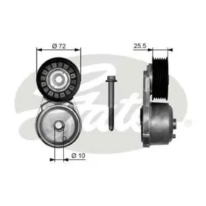 GATES T38103 Ролик натяжной приводного ремня