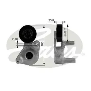 GATES T38149 Натяжитель цепи ГРМ с роликом Hyundai Sonata Tucson , Kia Sportage 2.52.7 98>