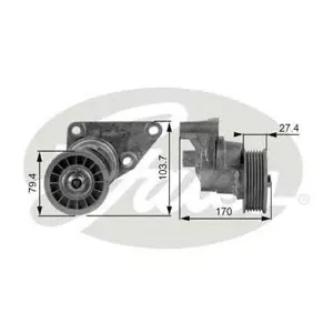 GATES T38158 Ролик натяжной с механизмом натяжения Chevrolet Tahoe , Hummer H2H3 4.8-6.0 99>