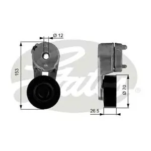 GATES T38163 Ролик натяжной навесного оборудования