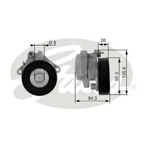 GATES T38174 Натяжитель руч.ремня с роликом Mercedes 240-430 W202,203,210,463
