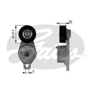 GATES T38185 Ролик натяжной Opel Astra Vectra Zafira 2.2 16V 00>