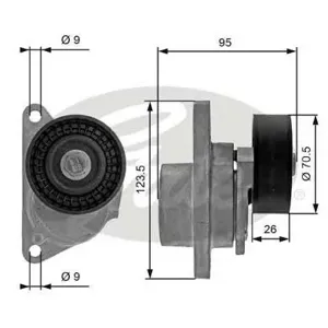GATES T38190 Натяжитель поликл.ремня 7808-21090