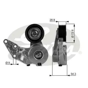 GATES T38208 Ролик натяжной поликлинового ремня 7808-21108