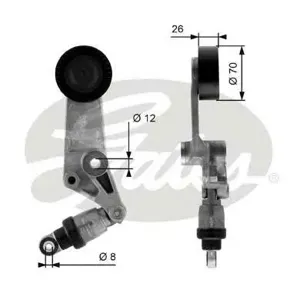 GATES T38286 Ролик натяжной привода вспомогательных агрегатов+натяжитель
