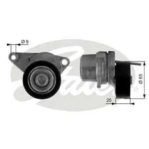 GATES T38313 Натяжитель ремня с роликом Citroen C2C3C4, Peugeot 1007207307 1.1-1.6 03>