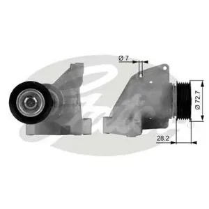 GATES T38316 Натяжитель поликлин.ремня 7808-21216