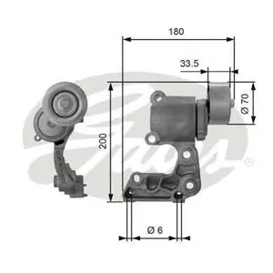 GATES T38410 Натяжитель ремня с роликом Lexus IS250RX350 05>