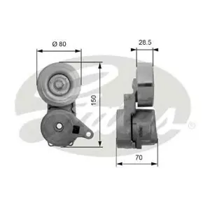 GATES T38413 Ролик натяжной ремня генератора Mitsubishi Lancer IXOutlander 2.0 03-08