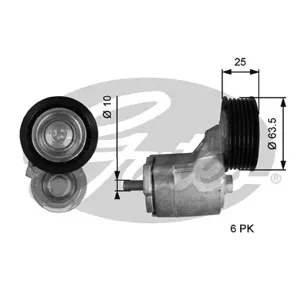GATES T38414 Натяжитель ремня приводного Chery