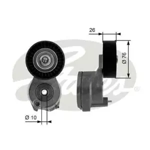 GATES T38423 Ролик натяжной ремня НО Audi A4A6 2.83.03.2FSITFSI 06>