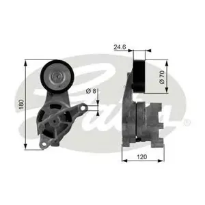 GATES T38438 Натяжитель ремня поликлинового