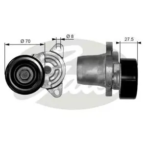 GATES T38454 Натяжитель ремня Hyundai Accent Getz i30 Sonata Santa Fe , Kia Sportage 02>