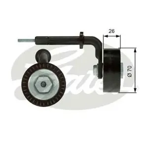 GATES T39005 Ролик руч.ремня BMW E60 (520d-530d),E65 (730d),X3 (E83)(2.0d,3.0d)