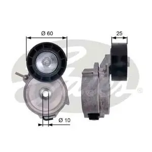 GATES T39126 Натяжитель руч.ремня с роликом Peugeot 206 Partner 1,6 2005=>