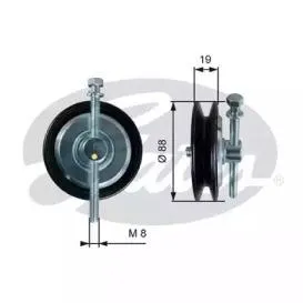 GATES T39361 7808-21761 Натяжной ролик привода вспомогательных агрегатов