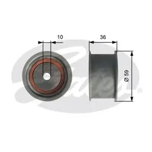 GATES T41227 Ролик обводной ГРМ d59мм Audi A4A6A8 2.4-2.8 95>, Skoda Superb , VW Passat