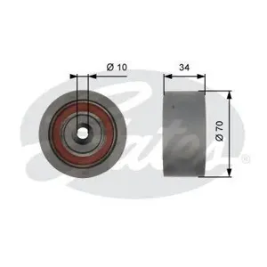 GATES T42159 Ролик обводной ремня ГРМ Audi A4A6A8, VW Passat 2.5TDi 00>