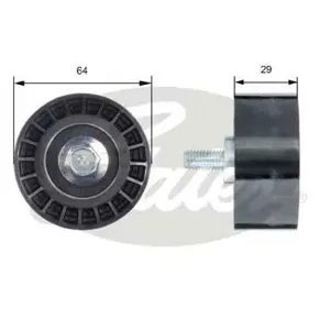GATES T42170 Ролик обводной Chevrolet Aveo Aveo Cruze Lacetti Nubira Rezzo 1.4-1.6i 95>
