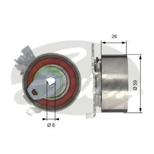 GATES T43040 Ролик натяжителя ремня ГРМ 7784-21033