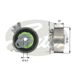 GATES T43060 Ролик натяжной ГРМ Chevrolet Lacetti Nubira, Opel Astra 1.4-1.8 92>, Saab 9-3 1.8