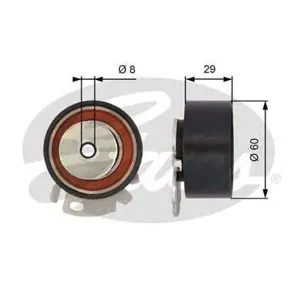 GATES T43068 Ролик натяжной ремня ГРМ