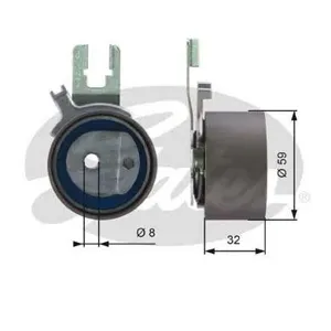 GATES T43119 Ролик натяжной Volvo S40S60S80