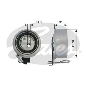 GATES T43135 Ролик натяжной ГРМ Kia Cerato G4GC 00-09