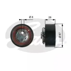 GATES T43136 Ролик ремня ГРМ Chery Tiggo 1.6