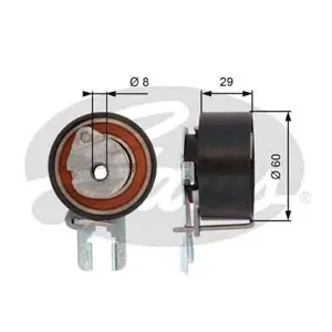 GATES T43158 Ролик ремня ГРМ PSA 04- Diesel
