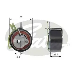 GATES T43186 Ролик натяжной Citroen C5, Peugeot 407 2.2HDi 06>