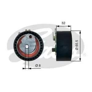 GATES T43238 Ролик натяжной ремня ГРМ Renault Clio 1.6 16V 05> Modus Scenic Megane 02>
