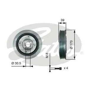 GATES TVD1013A Шкив коленвала  7845-20018