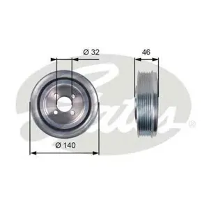 GATES TVD1078 Шкив коленвала  7845-10082