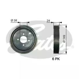 GATES TVD1099 Шкив коленвала  7845-10099