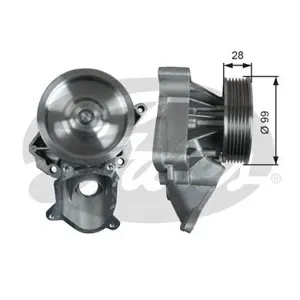 GATES WP0125 Водяной насос BMW E46E90E60E70E83 2.0D2.5D3.0D