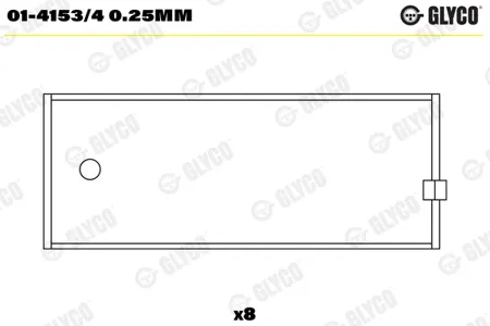 GLYCO 0141534025MM Шатунный подшипник