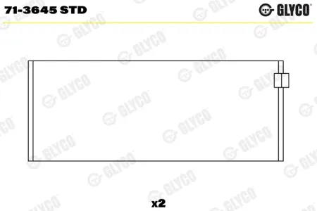 GLYCO 713645STD Вклад.шатун. комплект std [пара]